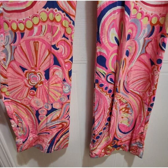 Lilly Pulitzer Womens Georgia May Palazzo Pull-On Stretch Pants Reef Retreat XXS - Picture 4 of 16